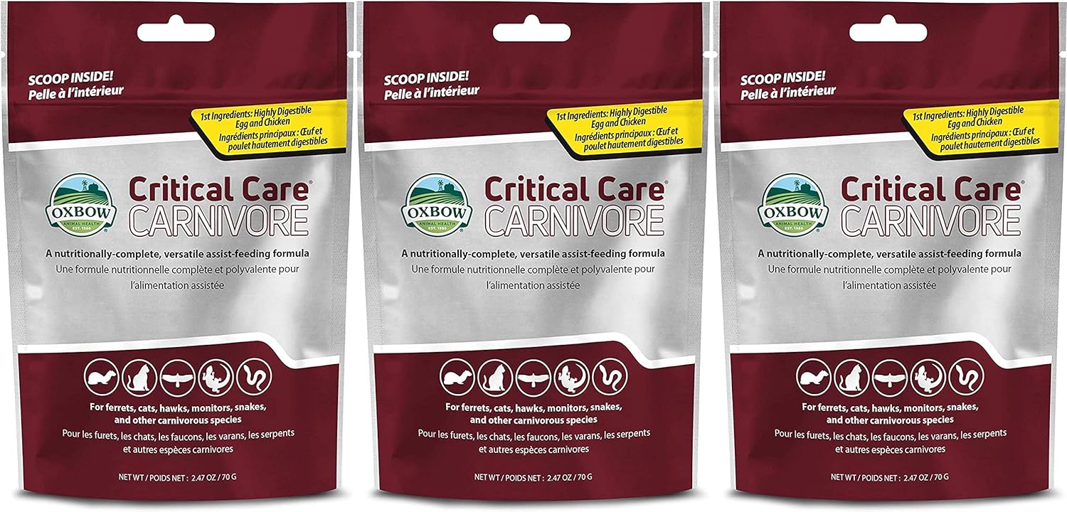 Oxbow Critical Care Carnivore Supplement for Small Pets, 3 Pack