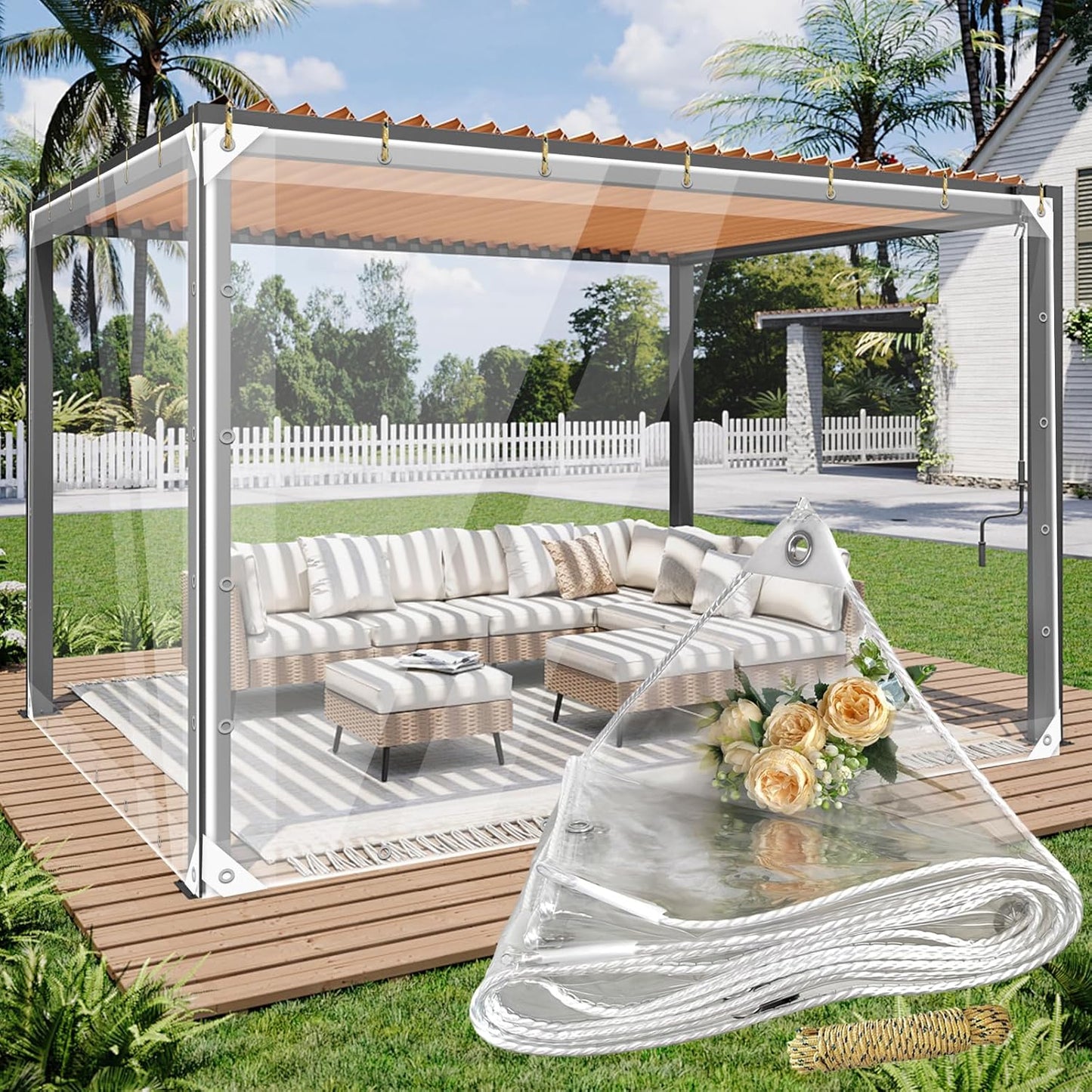 Clear Tarps Heavy Duty PVC for Greenhouse and Outdoor Use