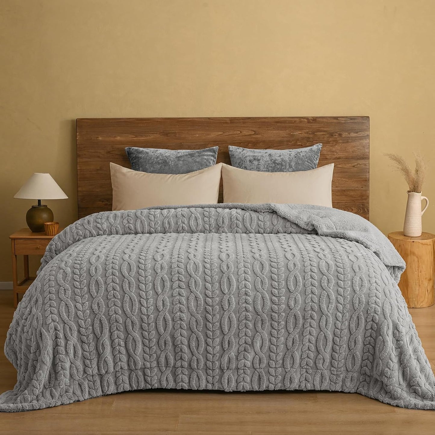 PHF Ultra Soft Sherpa Fleece Blanket for Cozy Winter Nights