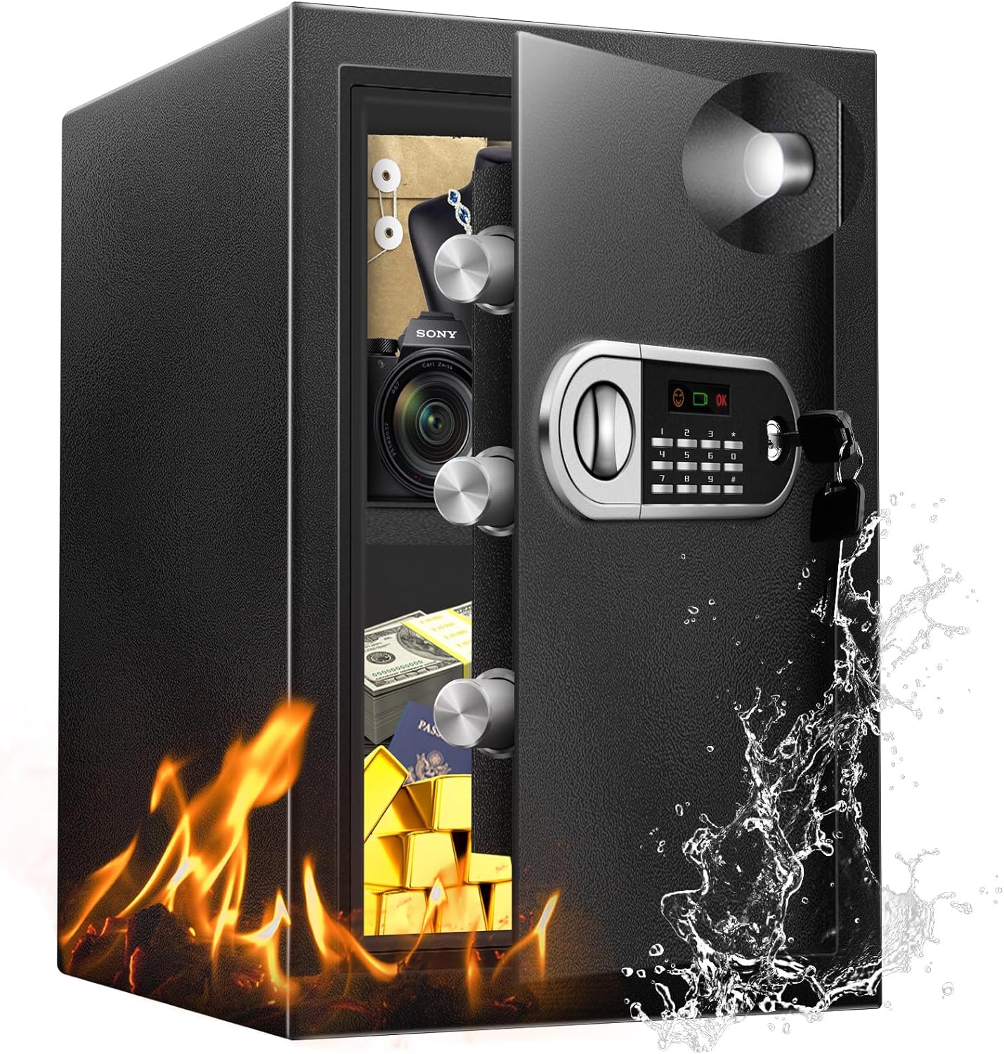 2.5 Cu Ft Safe Box for Home Steel Digital Security Lock Box
