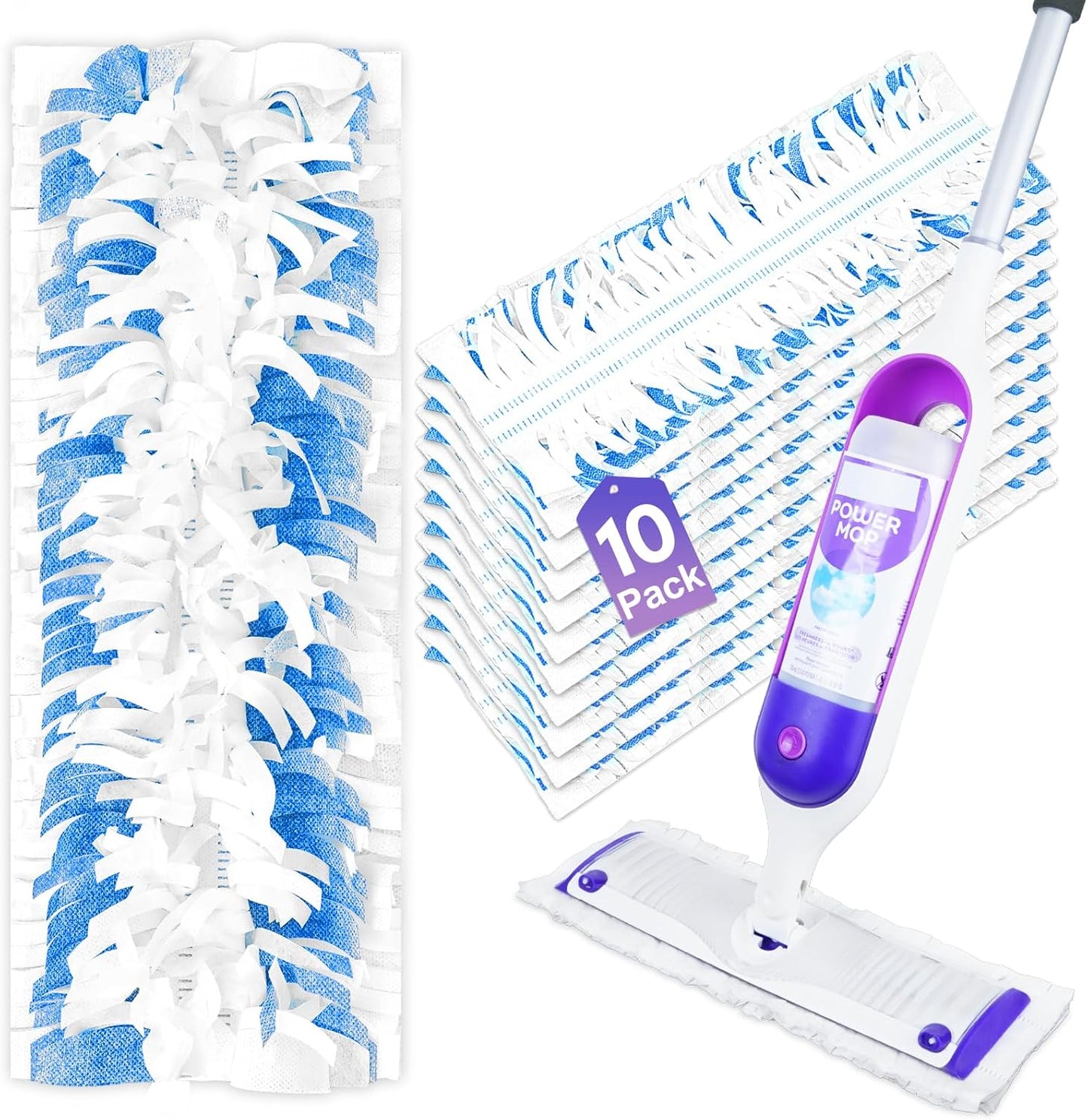 10 Pack Swiffer Power Mop Refill Pads by MyKEEPOW