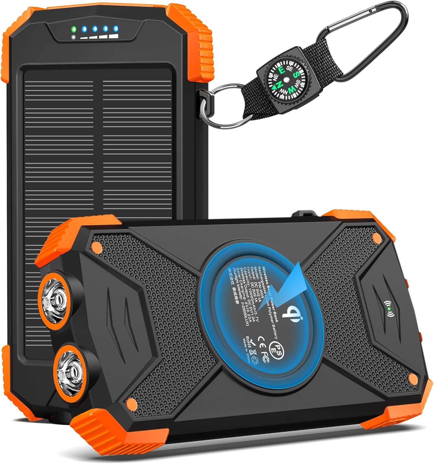 BLAVOR 10,000mAh Solar Power Bank - Fast Charging & Portable