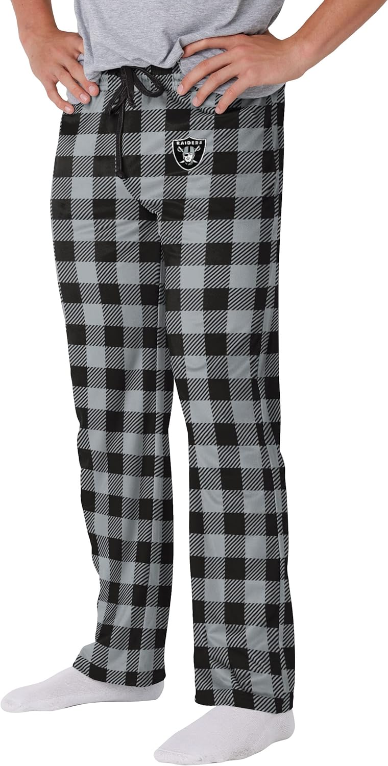 FOCO Men's NFL Team Logo Buffalo Check Lounge Pants for Comfort