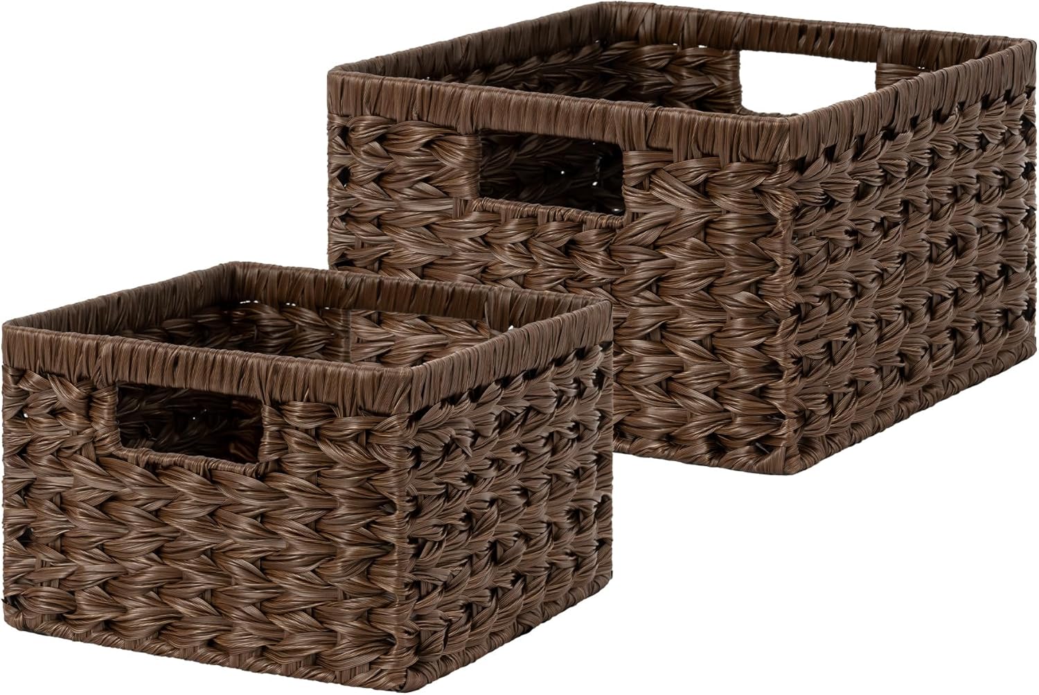 Wicker Baskets for Organizing - Durable Storage Bins Set