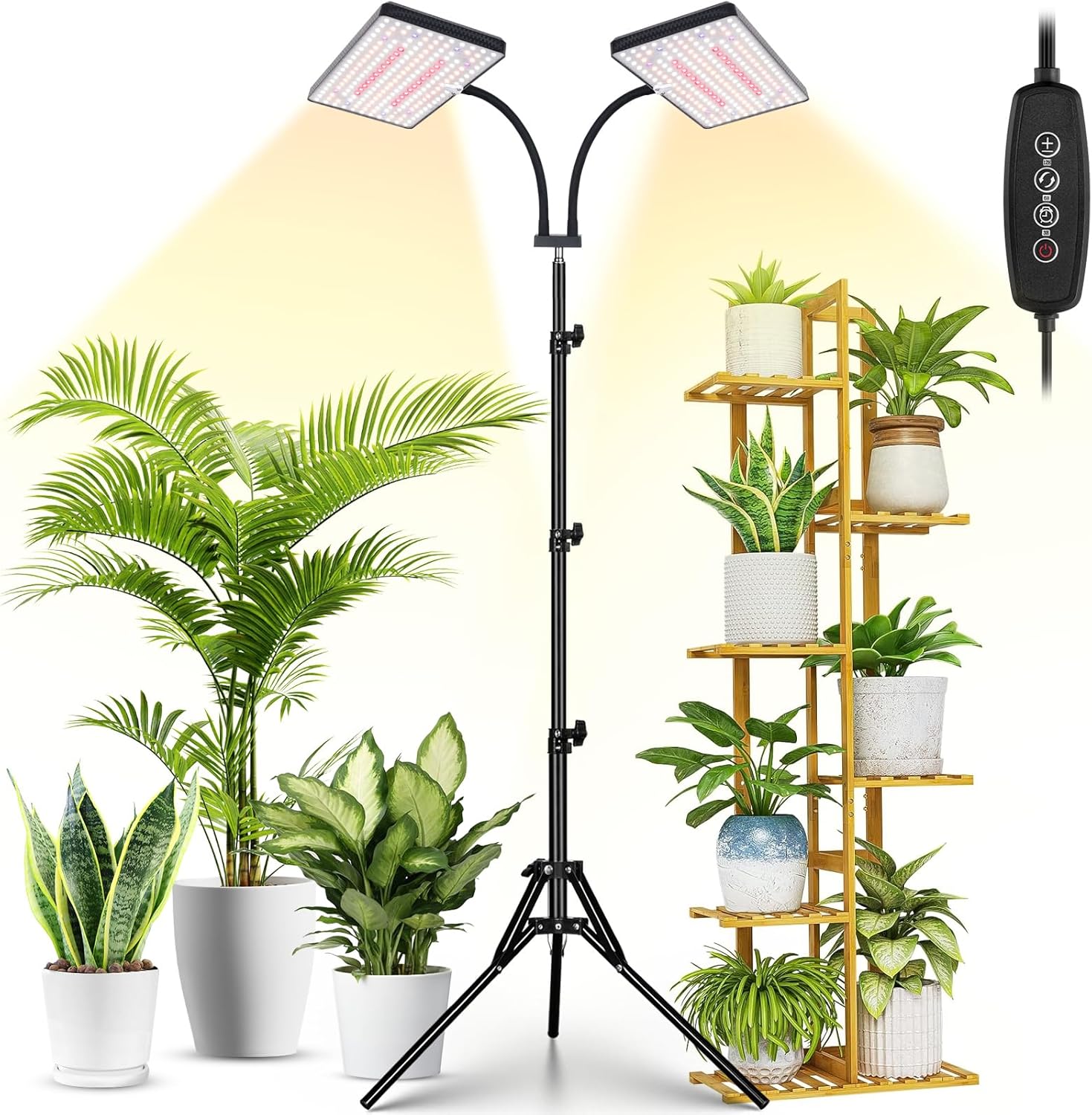 LBW Grow Light for Indoor Plants with Adjustable Tripod Stand