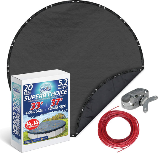 Winter Swimming Pool Cover for 33 ft Round Pools - Superb Choice