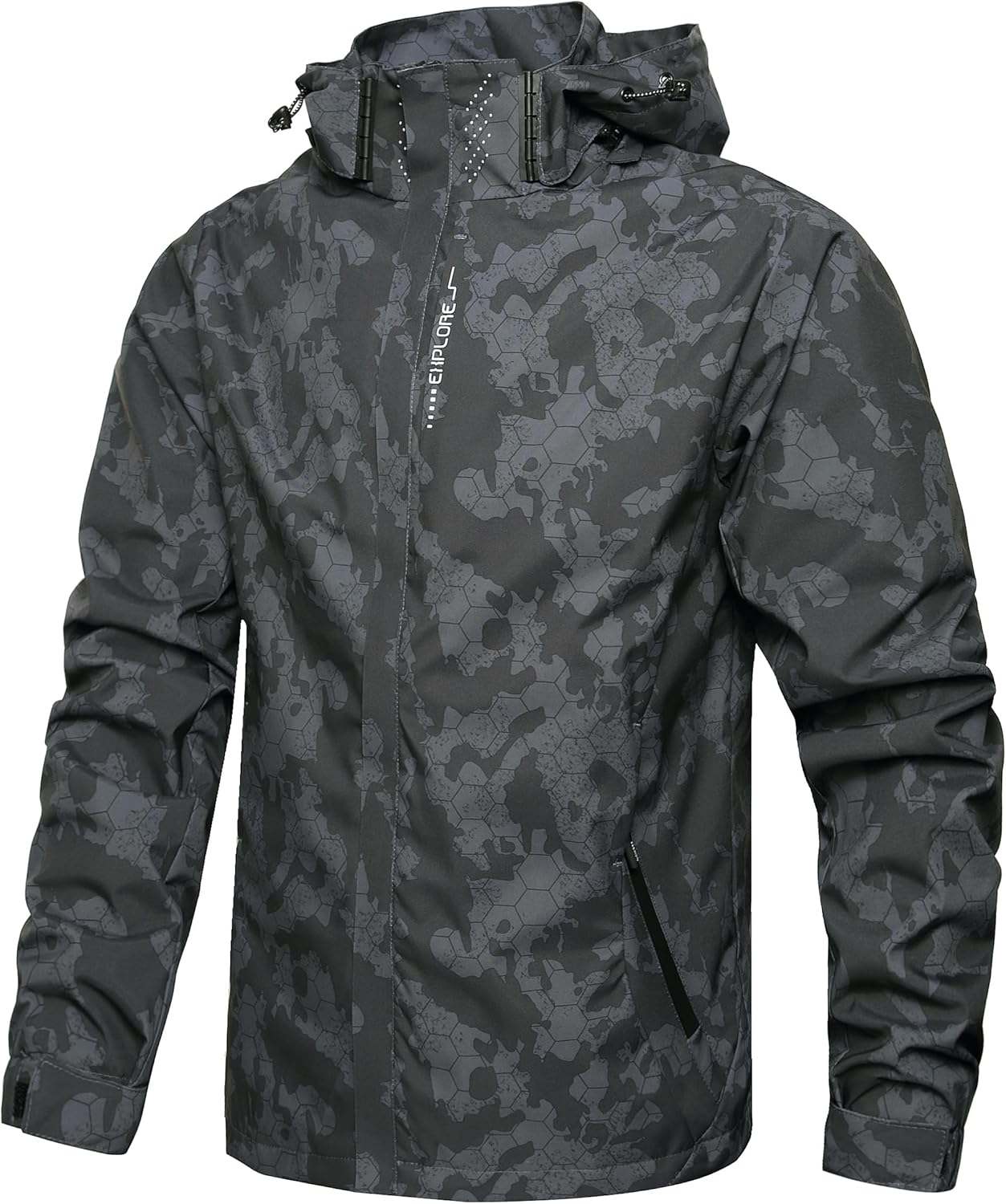 Men's Lightweight Waterproof Rain Jacket for Outdoor Activities