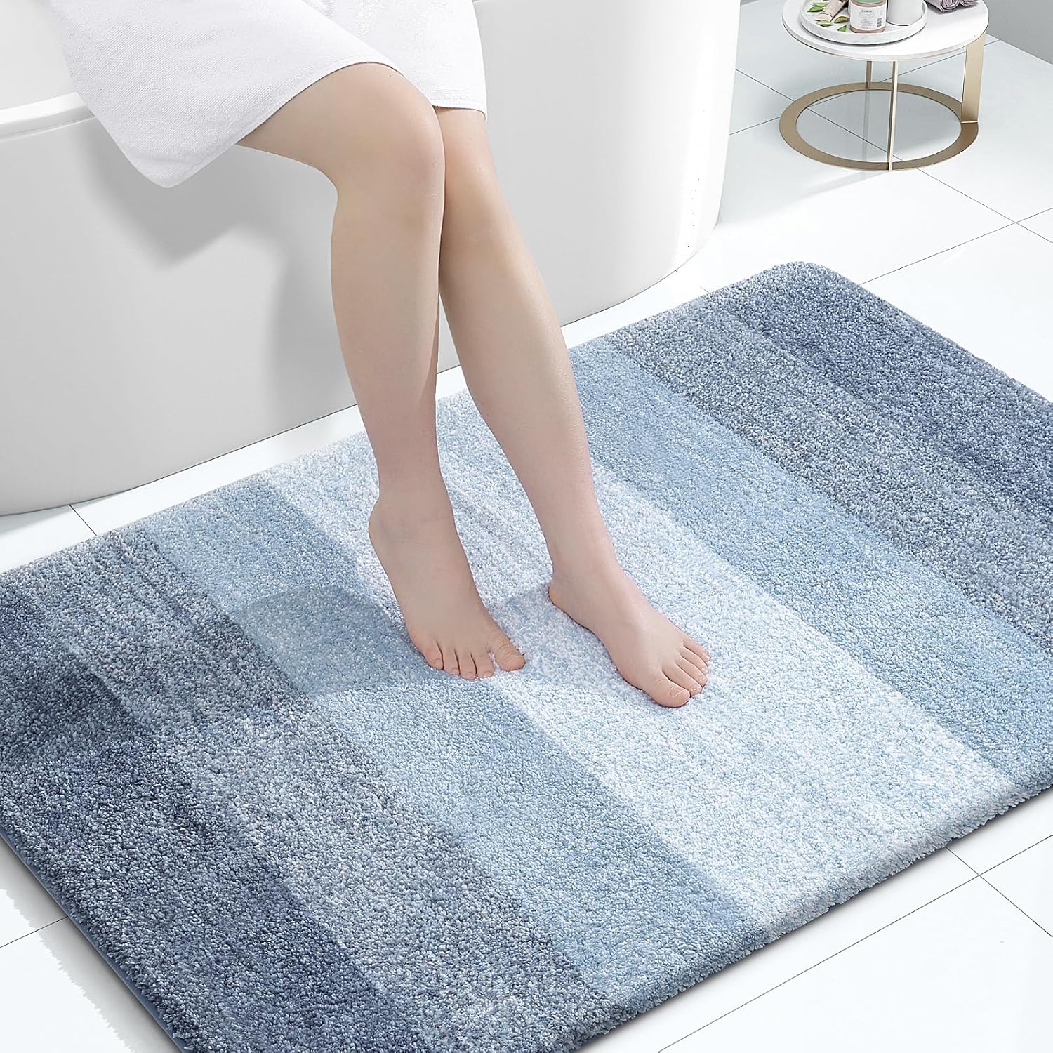OLANLY Extra Soft Microfiber Bath Rugs Mat for Bathroom Decor