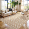 Deerly Area Rug 5x7 for Living Room - Washable Neutral Boho Rug