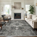Area Rugs for Living Room 6x9 Machine Washable Rug - Low Pile Floral