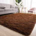 Kelarea Area Rug 5x8 Non-Slip Brown Shag Rug - Plush Soft Comfort