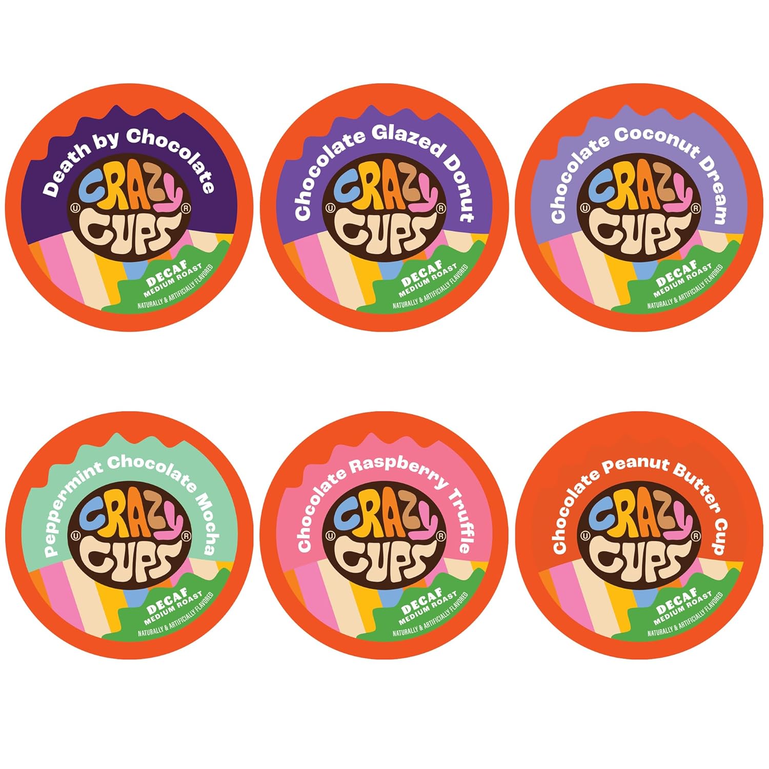 Decaf Chocolate Coffee Pods Variety Pack for Keurig Machines
