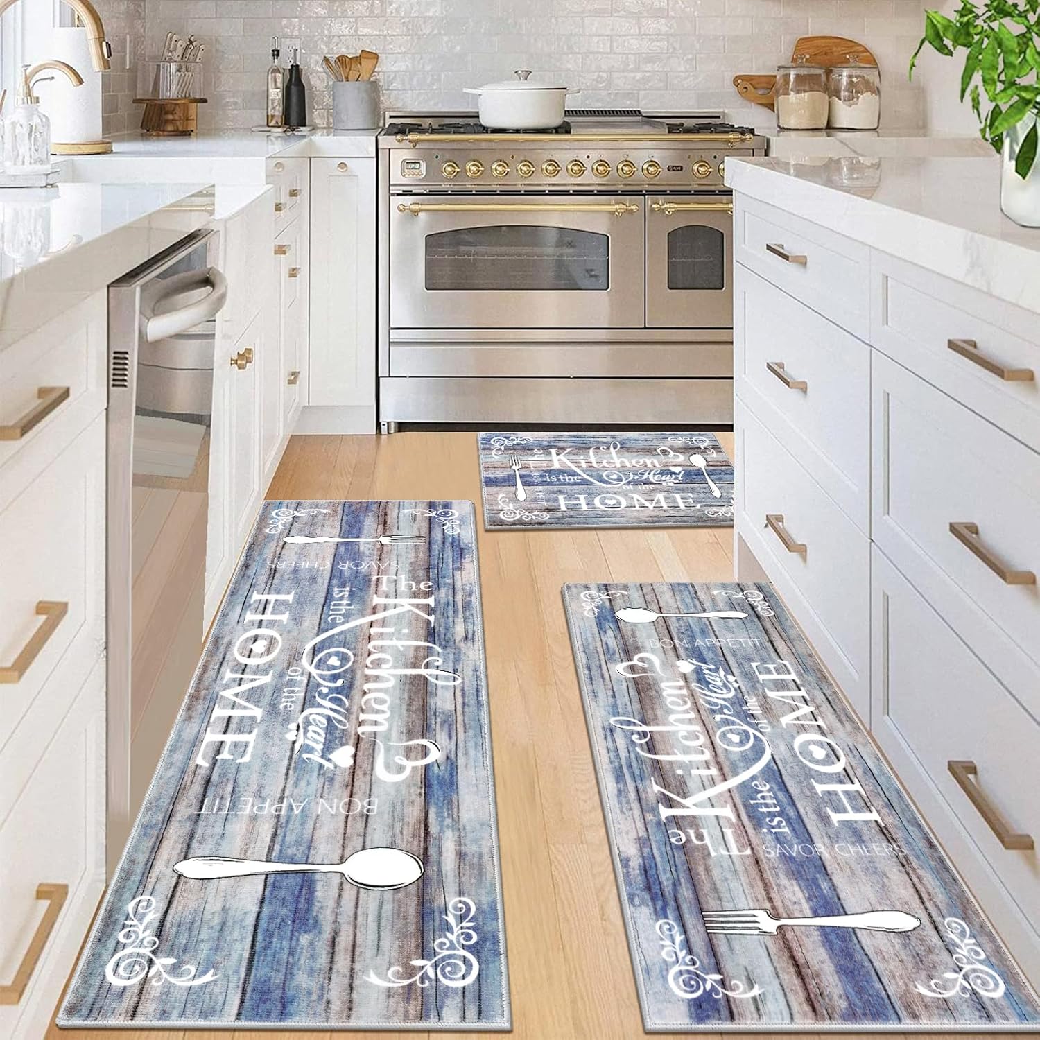 Vaukki Boho Kitchen Rug Sets 3 Pieces for Stylish Floors