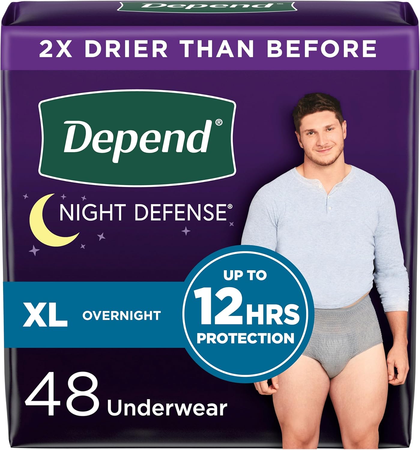 Depend Night Defense XL Incontinence Underwear - Overnight Protection