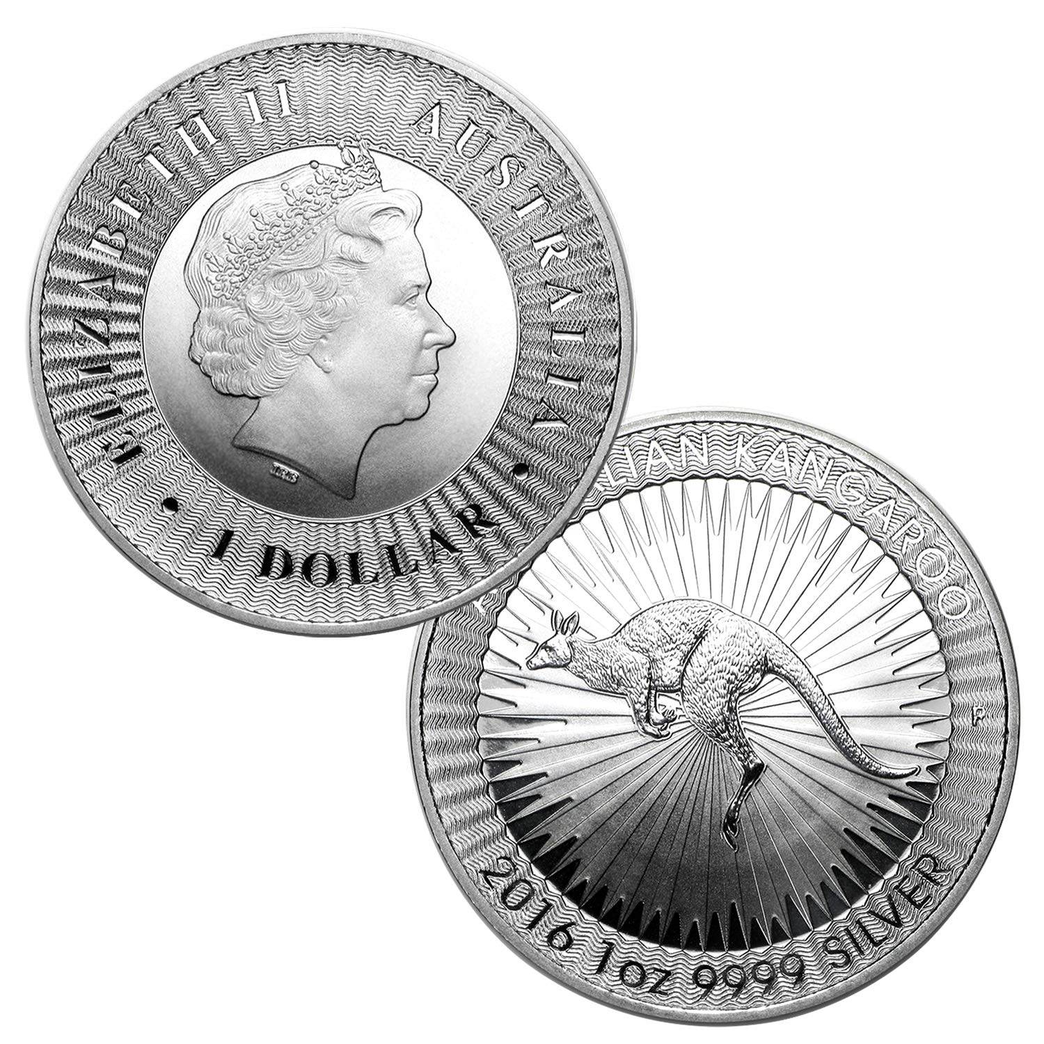 Australia 2016 $1 1oz Silver Kangaroo Coin - Brilliant Uncirculated