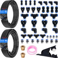 Air Line Tubing Kit 1/4ft & 3/8ft Quick Connect Fittings - Complete