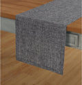 Solino Home Linen Table Runner 14 x 132 in - Athena Chambray Black