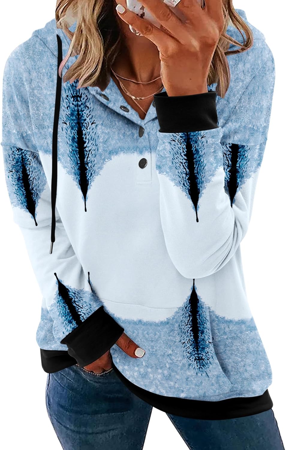 VIEACTIVEWEAR Tie Dye Hoodie for Women - Casual Oversize Pullover