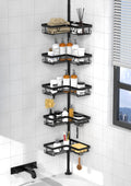 KEGII Shower Caddy Corner Tension Pole - Adjustable 5-Tier Organizer