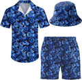 Men's 2 Piece Tracksuit Hawaiian Shirt and Shorts Set (Style NM5S)