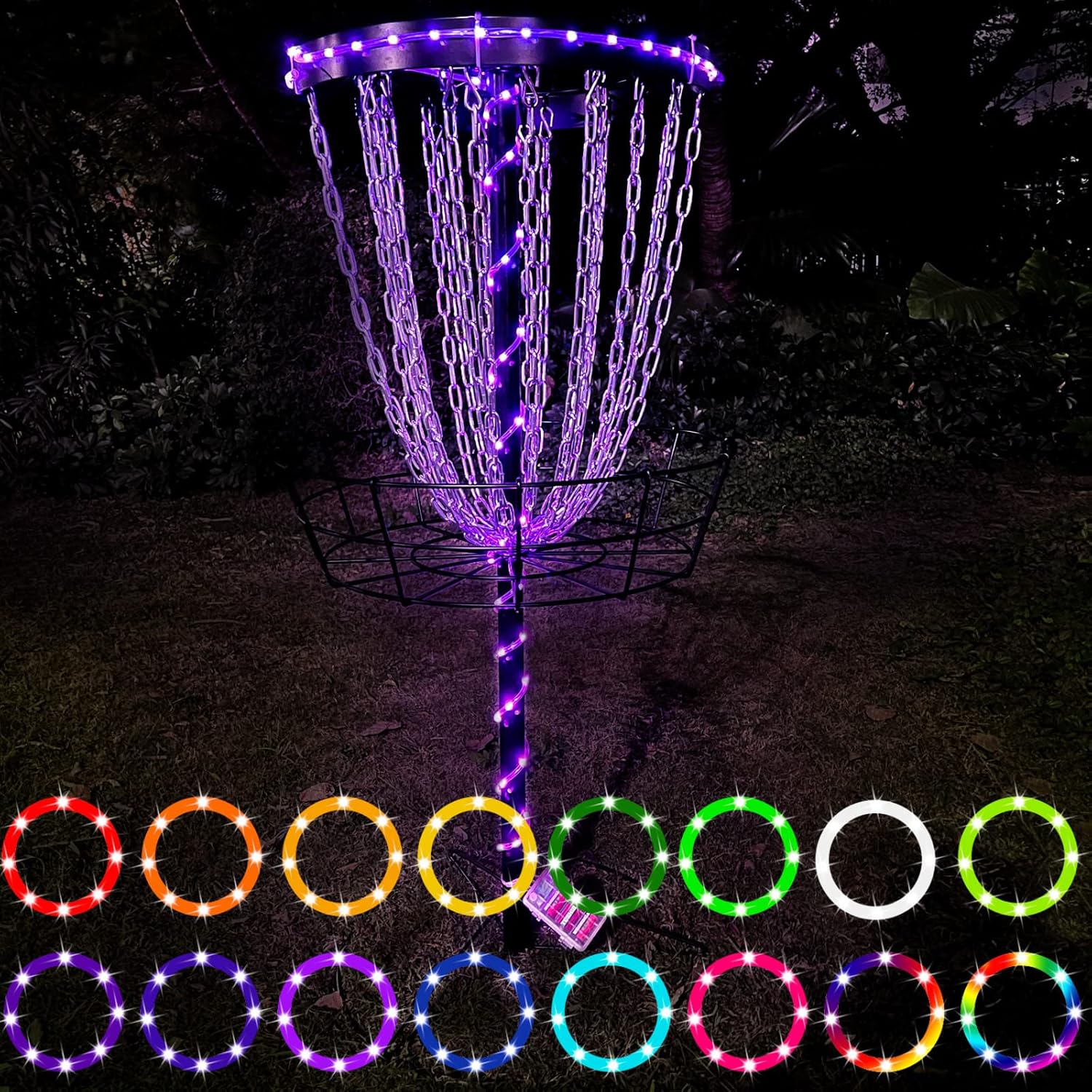 Waybelive LED Disc Golf Lights - Bright Night Play