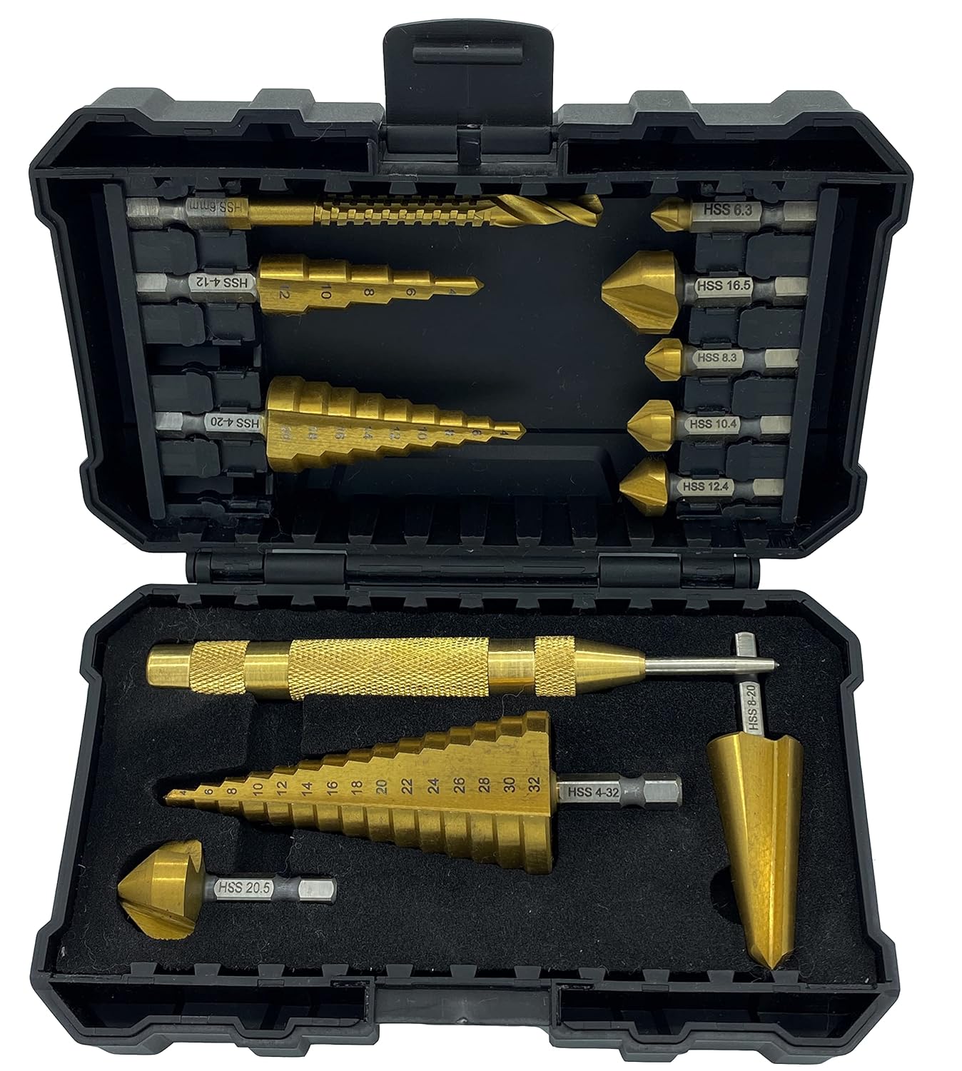 NordWolf 12-Piece HSS Titanium Drill Set for Precision Drilling
