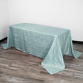 90 x 132 in Crinkle Taffeta Tablecloth Dusty Blue - Elegant Event