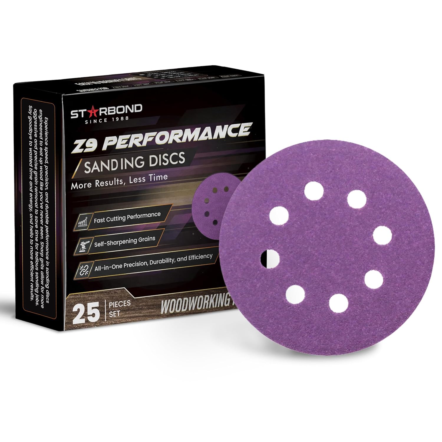 STARBOND Self-Sharpening Sanding Discs - 25 Pack