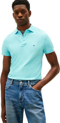 Tommy Hilfiger Mens Short Sleeve Polo Shirt Slim Fit Organic Cotton