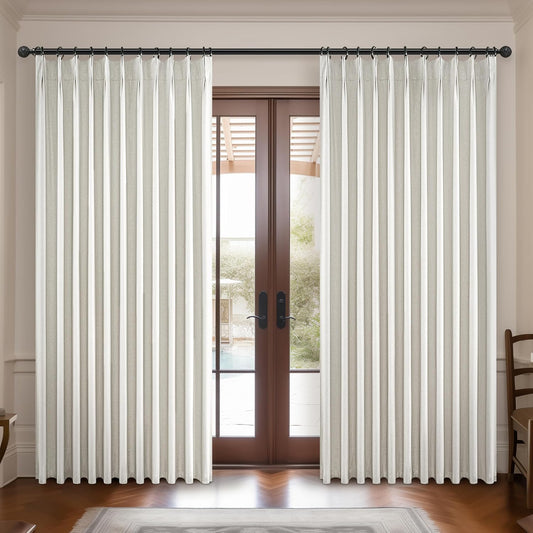 Lush Decor Wide Curtains for Windows 120 to 140 Blackout Linen