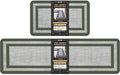 Green Kitchen Mats Set of 2 Cushioned Anti-Fatigue Rugs - 17.3in x