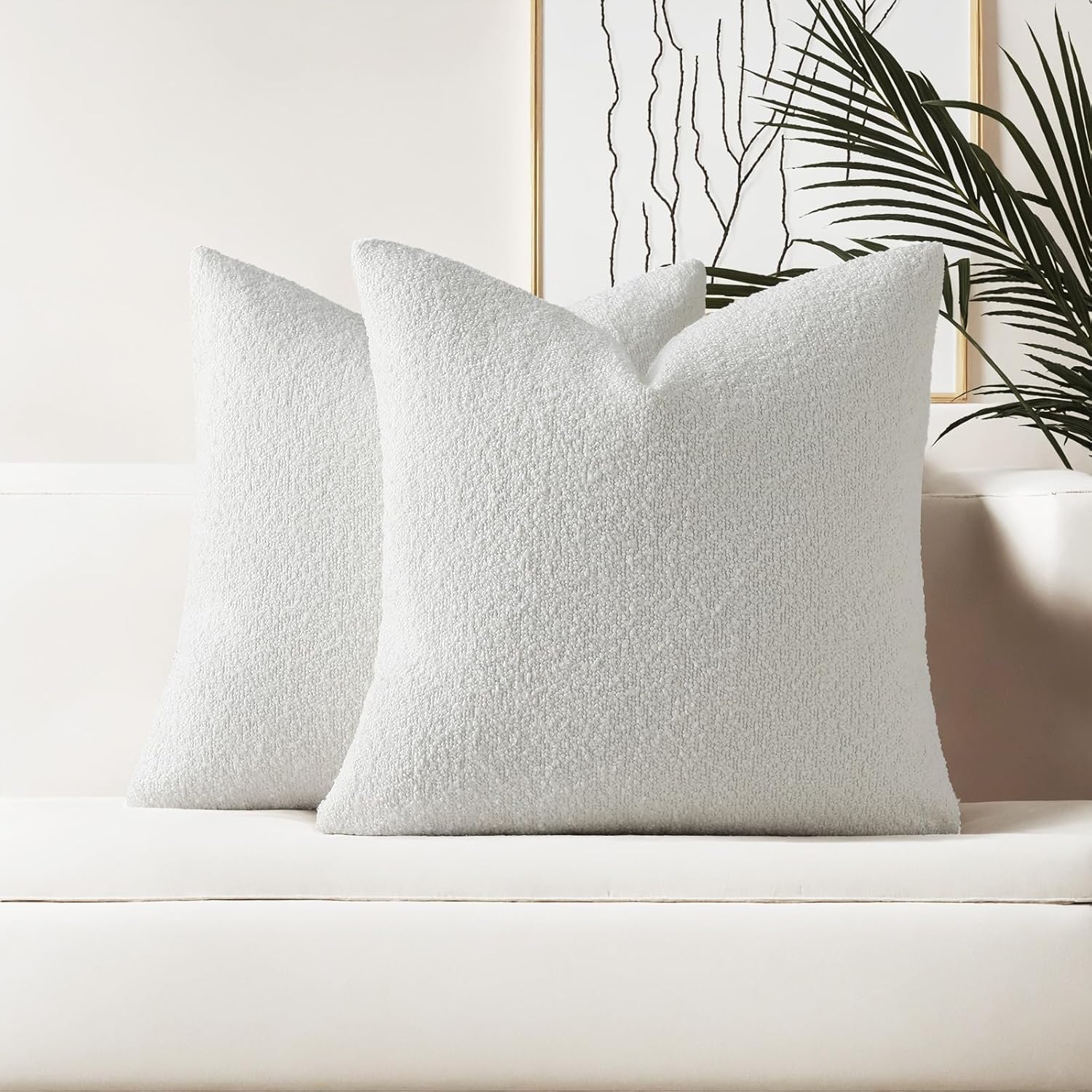 Set of 2 22x22 Decorative Throw Pillow Covers for Home Decor