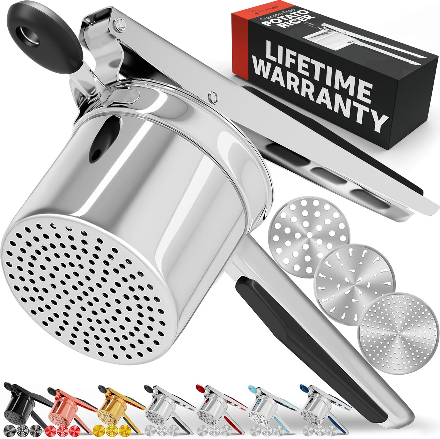 PriorityChef Large 15oz Potato Ricer for Perfect Mashed Potatoes