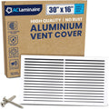 30in x 16in Decorative Air Return Vent Cover - Rustproof Modern Grill