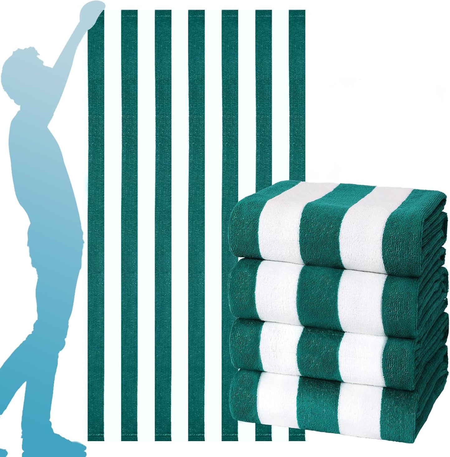 Extra Large Beach Towels Set - Oversized Microfiber Bath Sheets