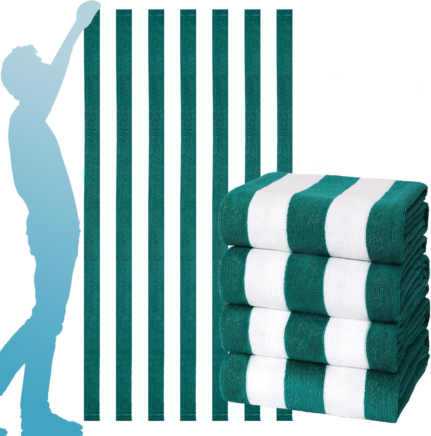 Extra Large Beach Towels Set - Oversized Microfiber Bath Sheets