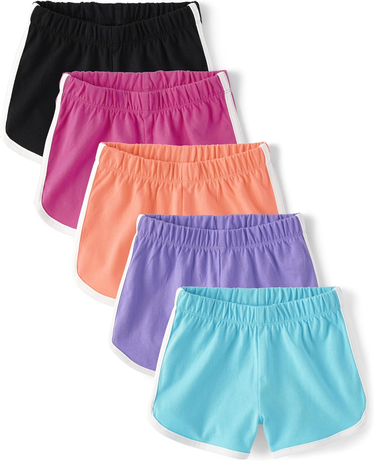 Baby Girls' and Toddler Assorted Knit Dolphin Shorts - 5-Pack