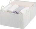 Fabric Storage Bins for Shelves - Jumbo 2-Pack Gray and White Stripes