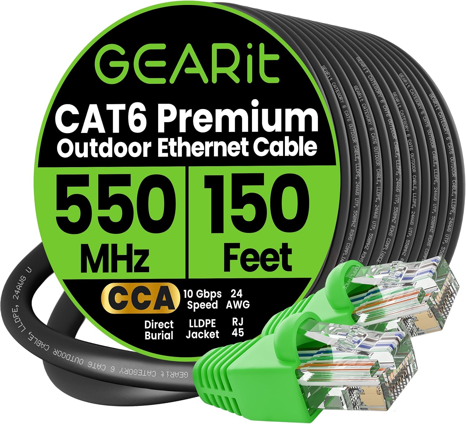 High-Speed Cat 6 Ethernet Cable for Outdoor and Indoor Use