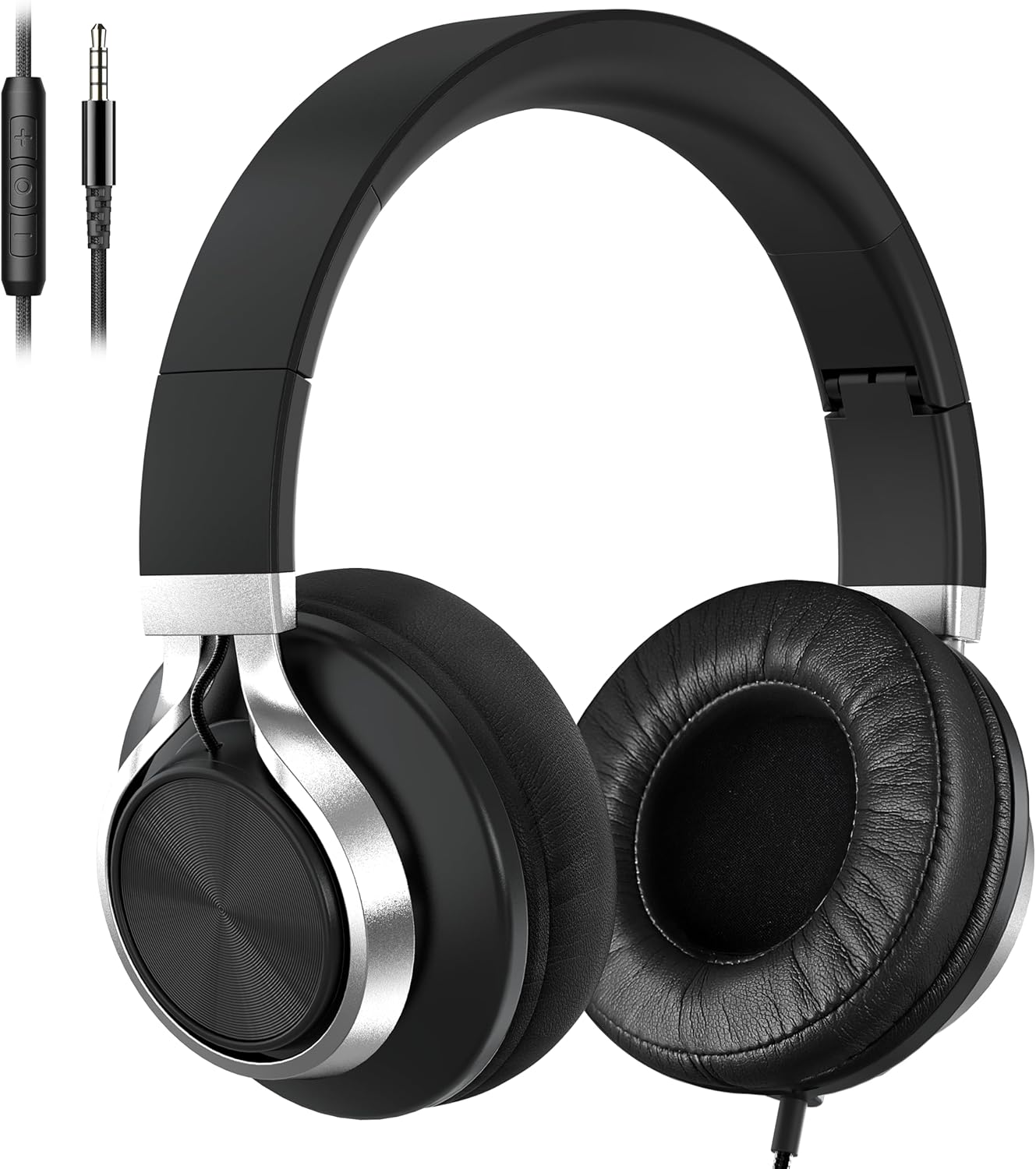 Over Ear Headphones Wired with Microphone for All-Day Comfort