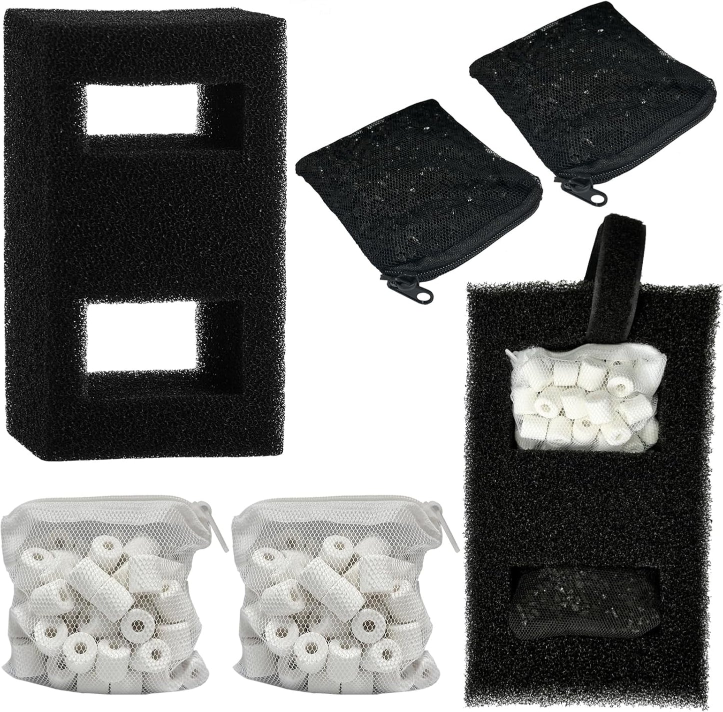 2 Set Aquarium Filter Media for Fluval SPEC, EVO, Betta & Flex