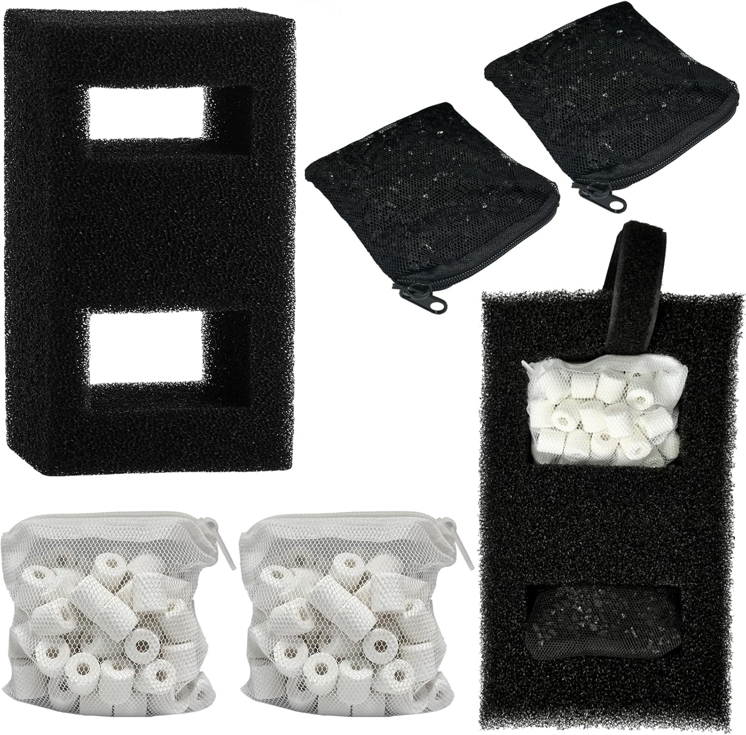 2 Set Aquarium Filter Media for Fluval SPEC, EVO, Betta & Flex
