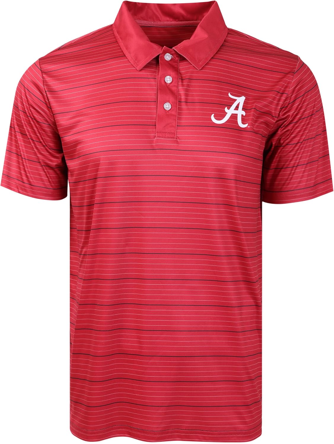 FOCO Men's NCAA College Team Logo Striped Polo Short Sleeve Shirt