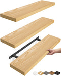 Floating Shelves for Wall 22.5 in Rustic Wood Shelves - Set of 3