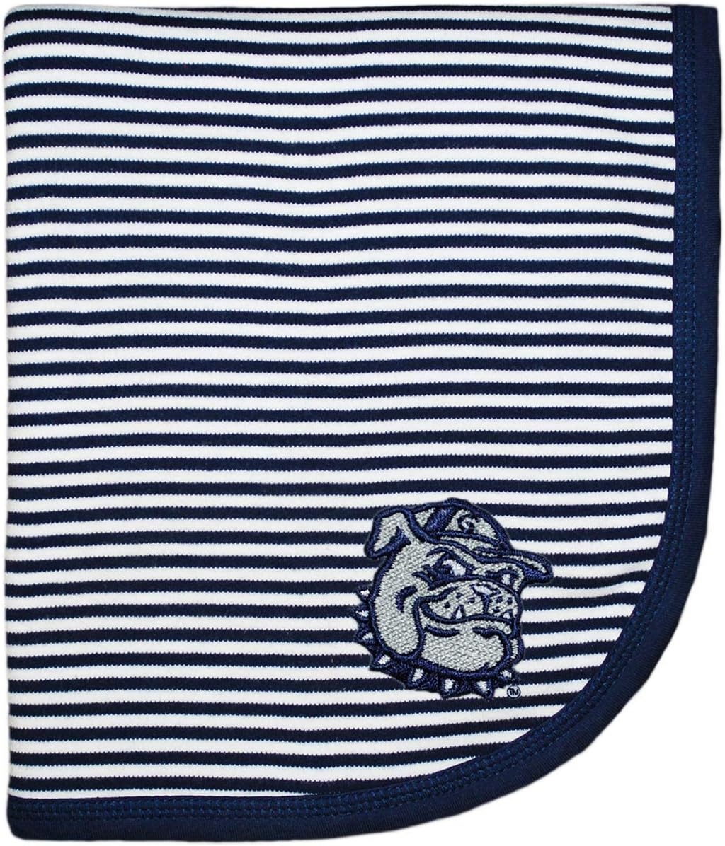 Georgetown Bulldogs Striped Baby and Toddler Blanket for Comfort