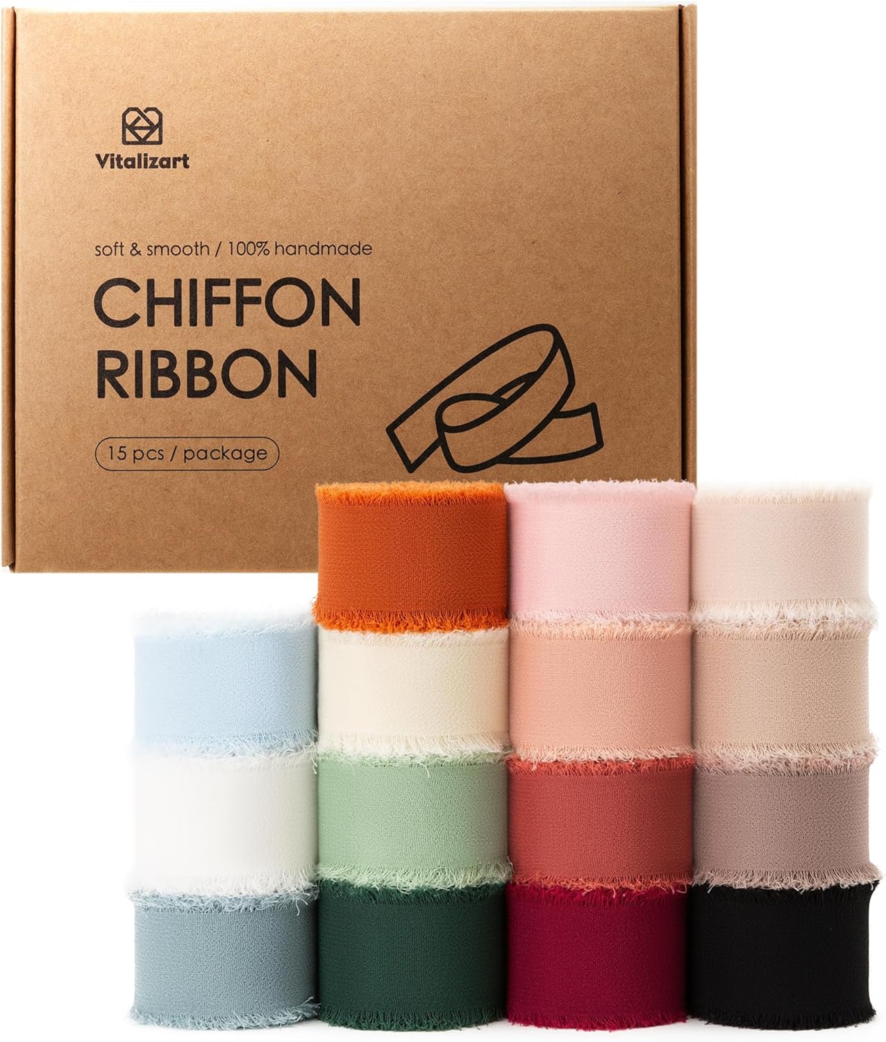 Chiffon Silk Ribbon Set for Wedding Invitations and Decorations