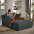 67 in Chaise Lounge Chair Oversized Corduroy Sofa Bed - No Assembly