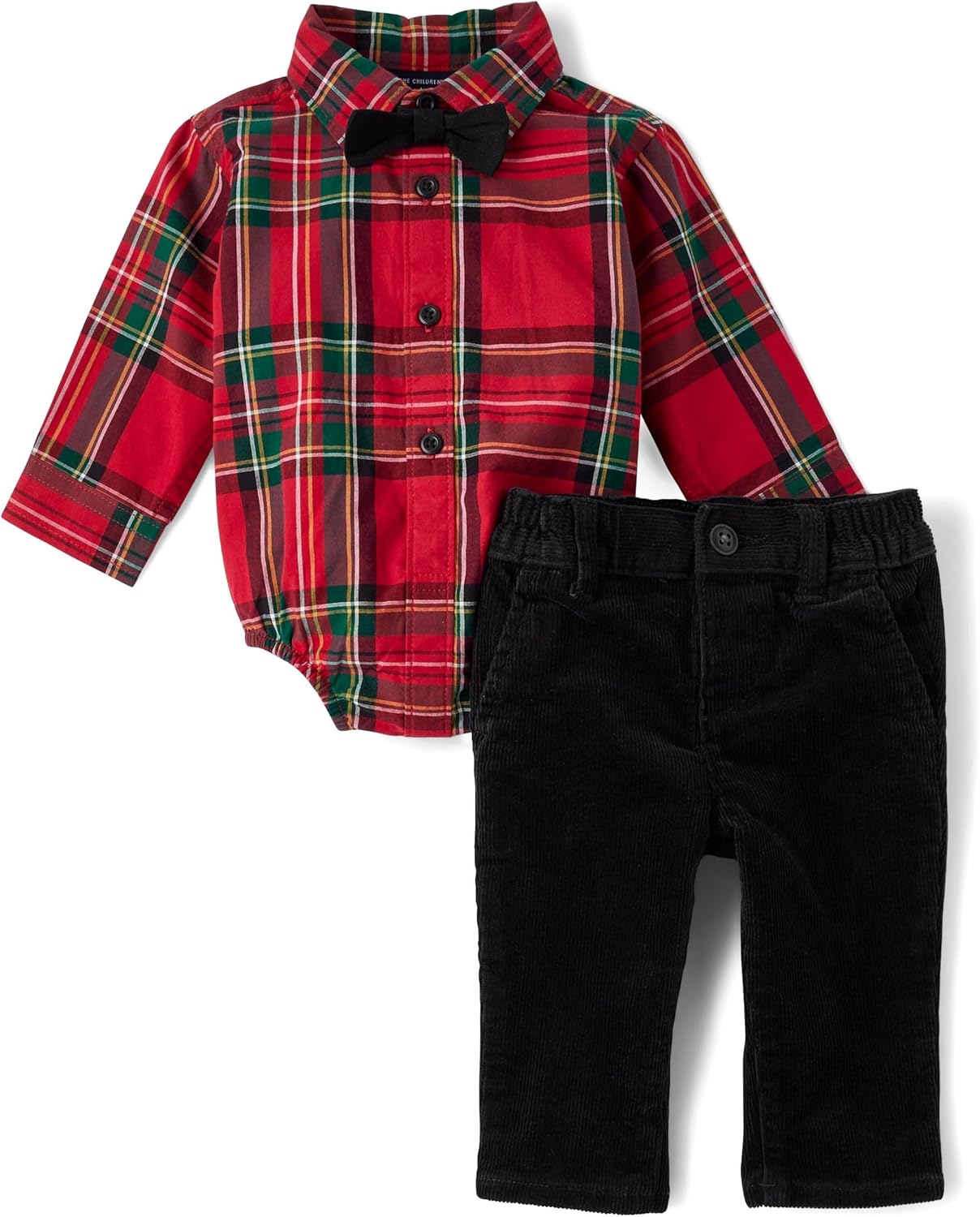 Stylish Baby Boys Button Down Shirt and Pants 2 Piece Outfit