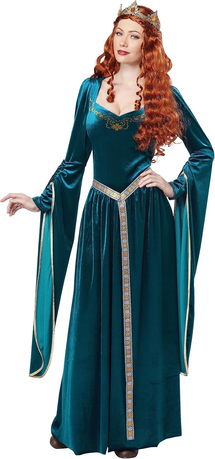 California Costumes Women's Lady Guinevere Costume in Teal