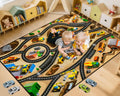 Kids 5 ft x 7 ft Construction Site Car Rug - Extra Thick Play Mat